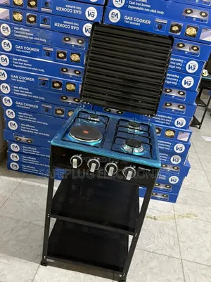 Gas Electric Cooker 3+1 With Double Storage Rack