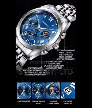 Business Casual All-Black Steel Watch