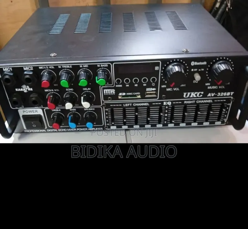Ukc Av-326bt Dual Channel Bluetooth Amplifier With Karaoke Features