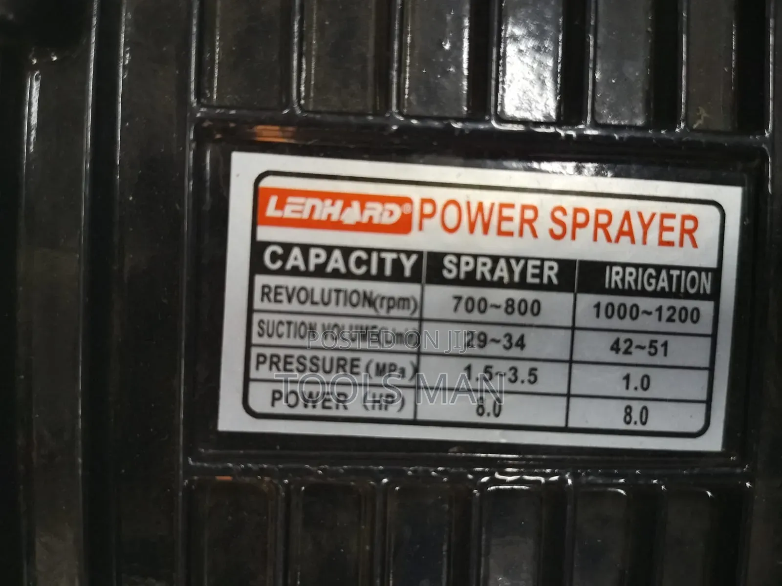 Power Sprayer Lenhard 8.0HP.