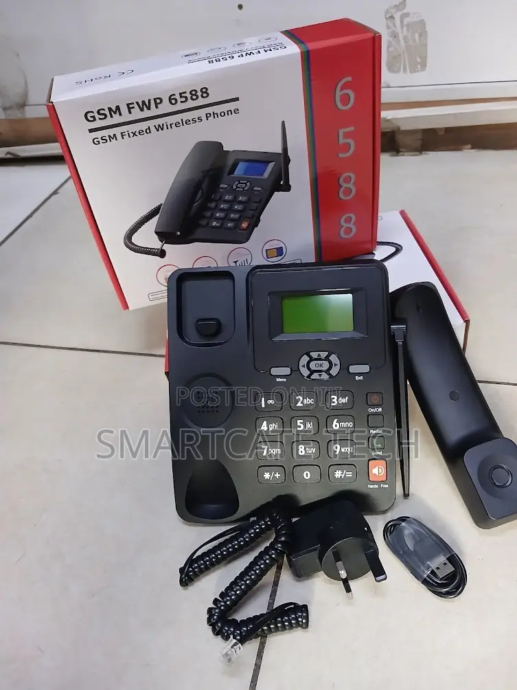 6588 GSM Fixed Wireless Desk Phone With LCD Screen Caller ID