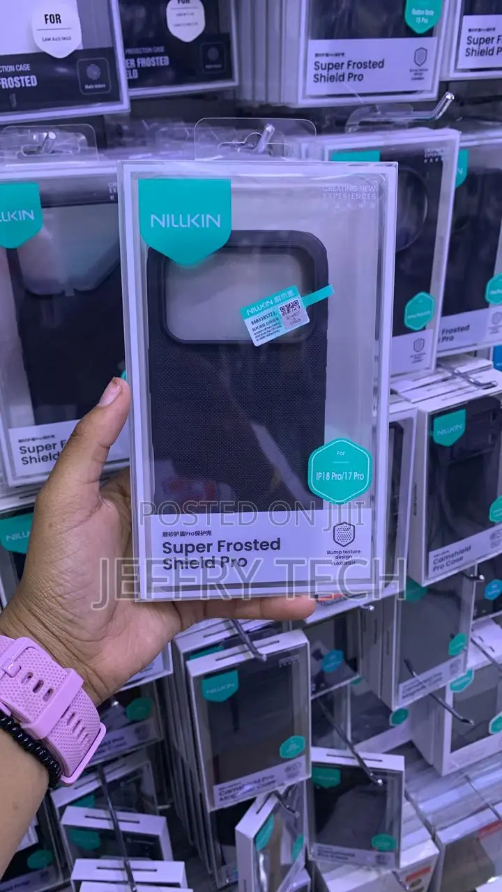Black Nillkin Frosted Shield Pro Case for the Apple iPhone 17 Pro Max