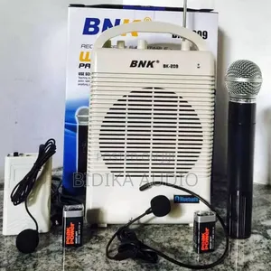 BNK Bk-209 Portable Bluetooth PA System With Dual Wireless Microphones