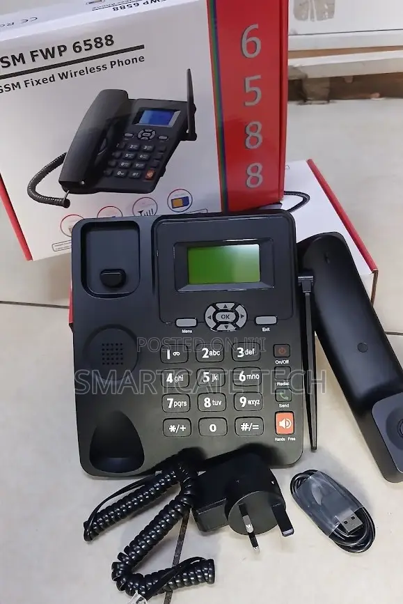 6588 GSM Desktop Telephone With Caller ID Digital LCD Screen
