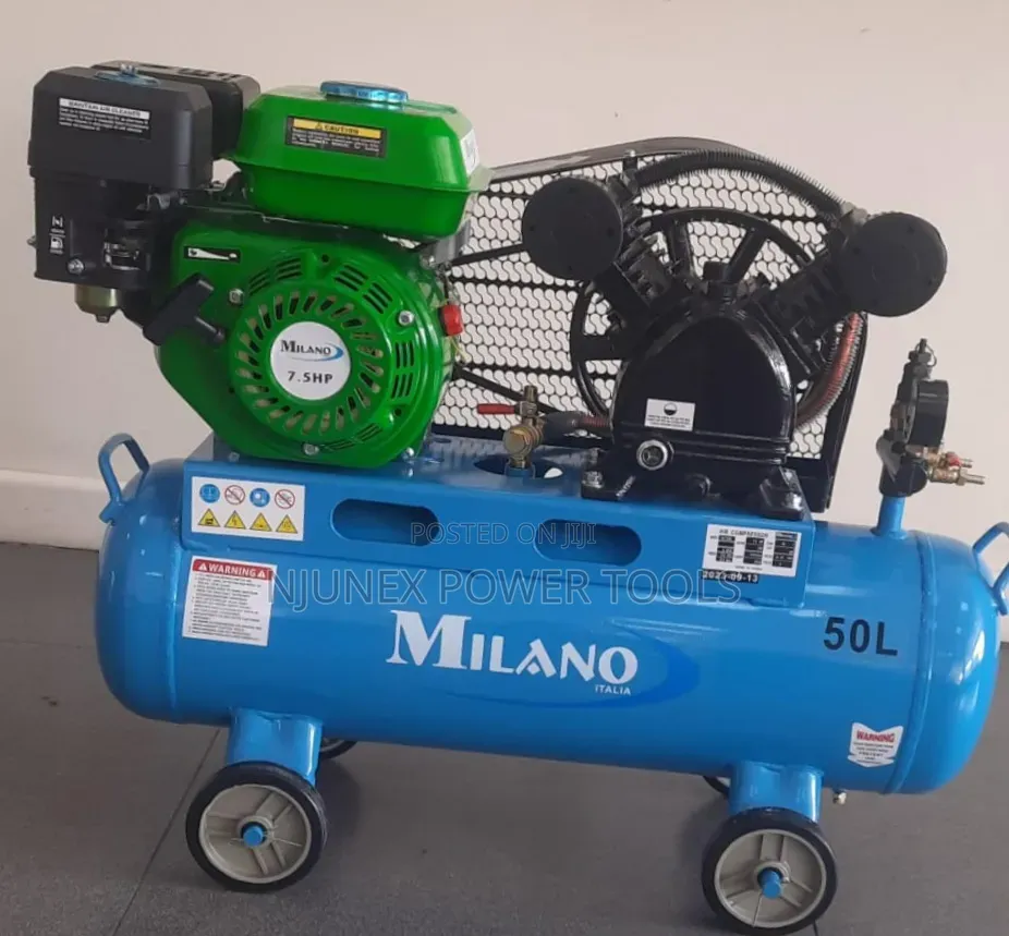 50-Liter Milano Italia Petrol-Driven Air Compressor