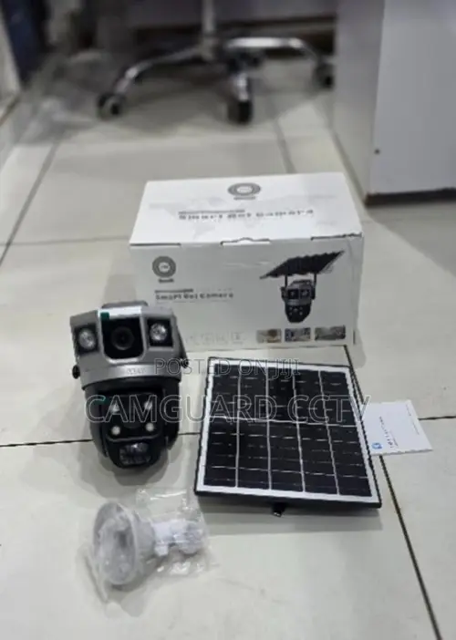 V380 4G Solar Powered Dual Lens PTZ Security Camera With Solar Panel