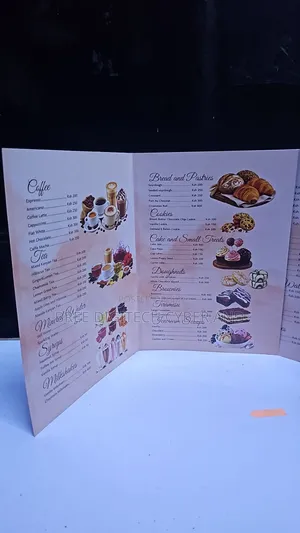 Table Menu Booklet Printing
