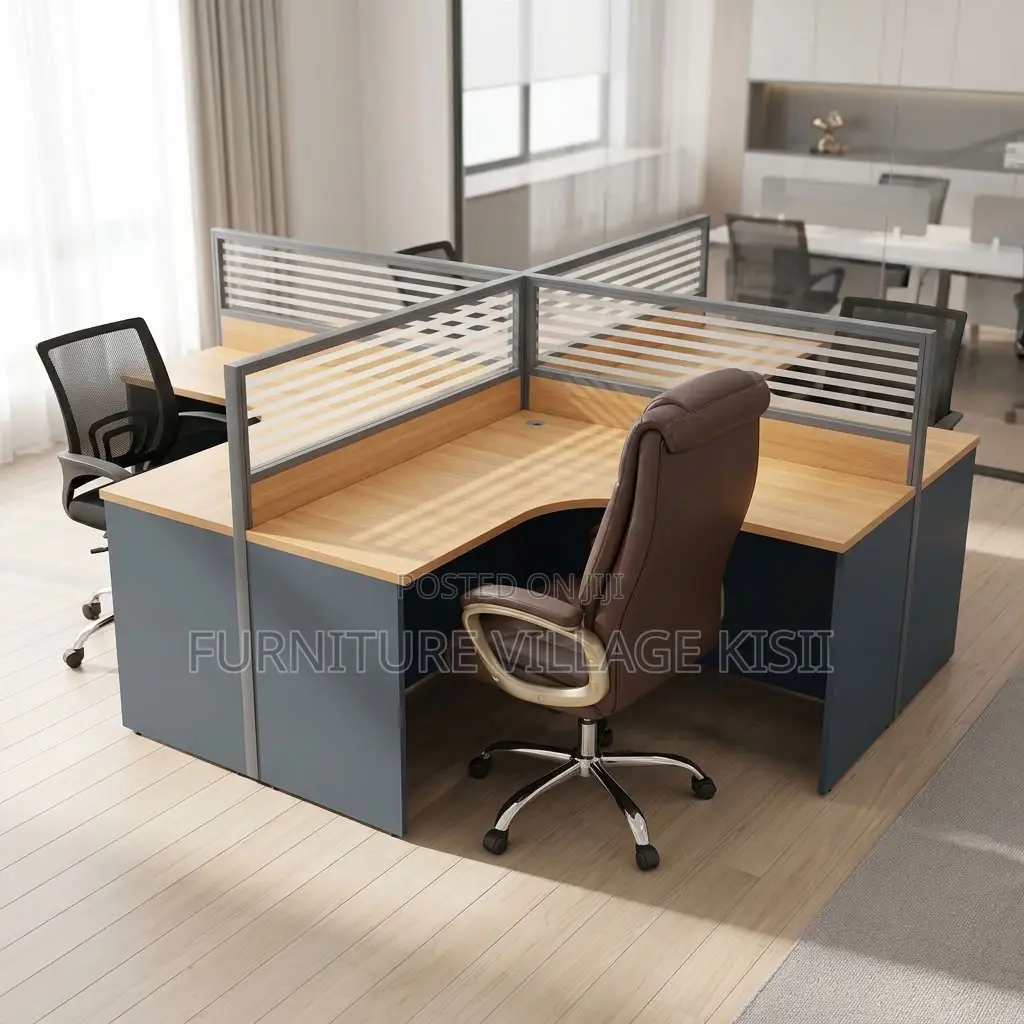 4 Person Curved Work Station