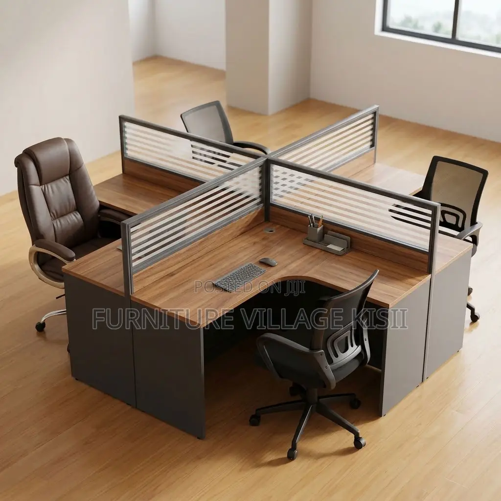 4 Person Curved Work Station