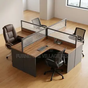 4 Person Curved Work Station
