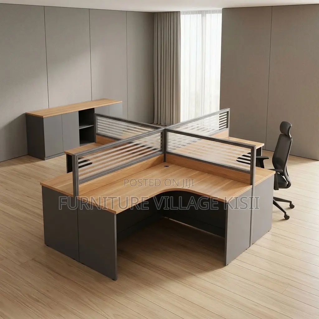 4 Person Curved Work Station