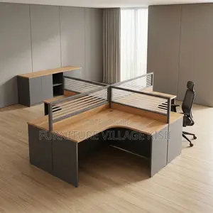 4 Person Curved Work Station
