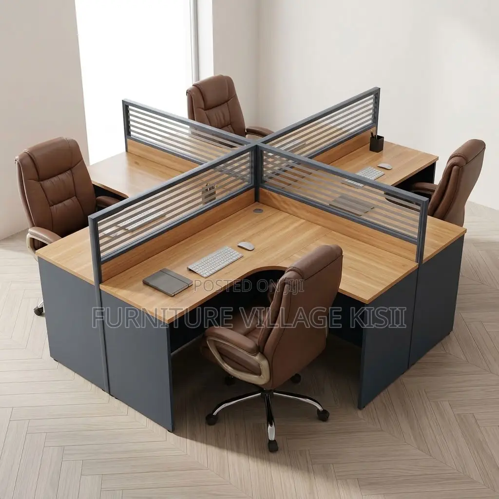 4 Person Curved Work Station