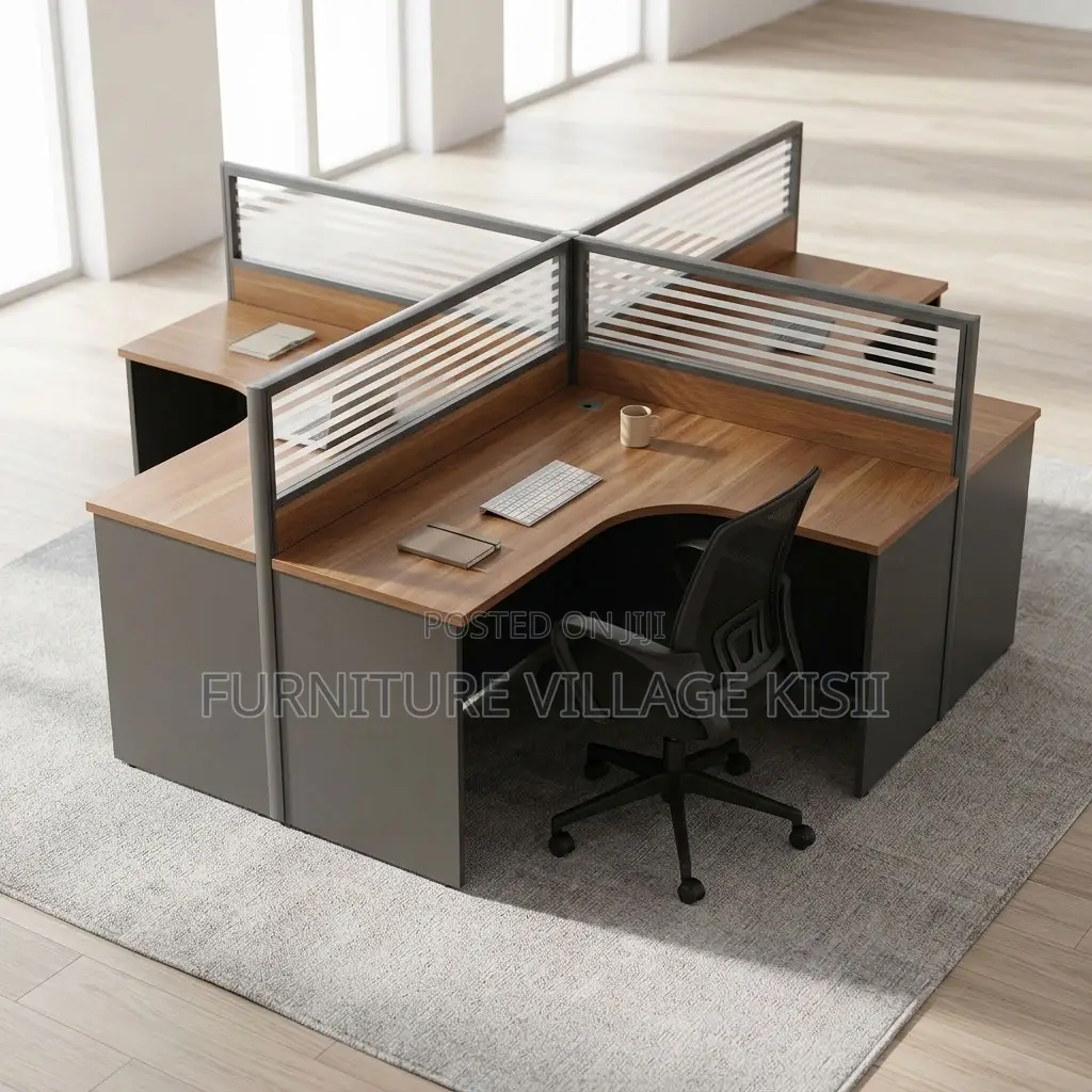 4 Person Curved Work Station