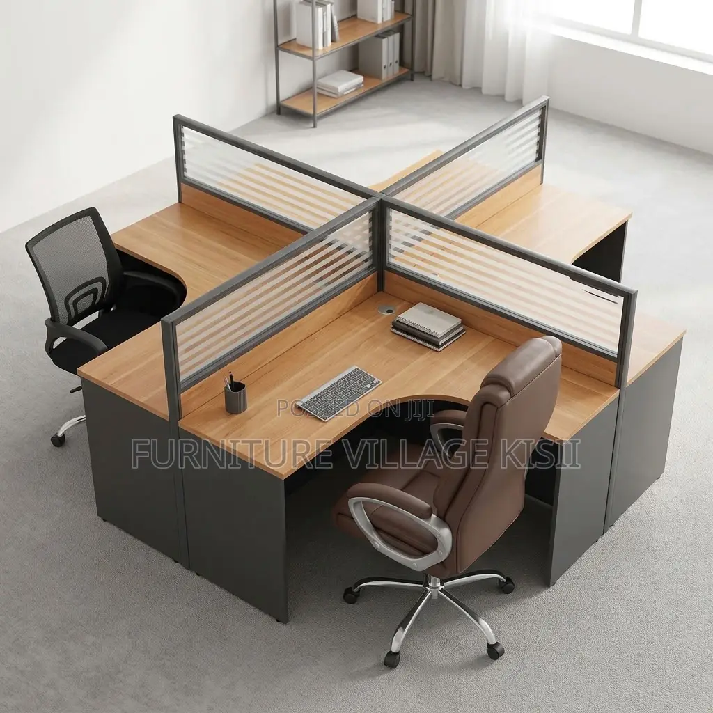 4 Person Curved Work Station