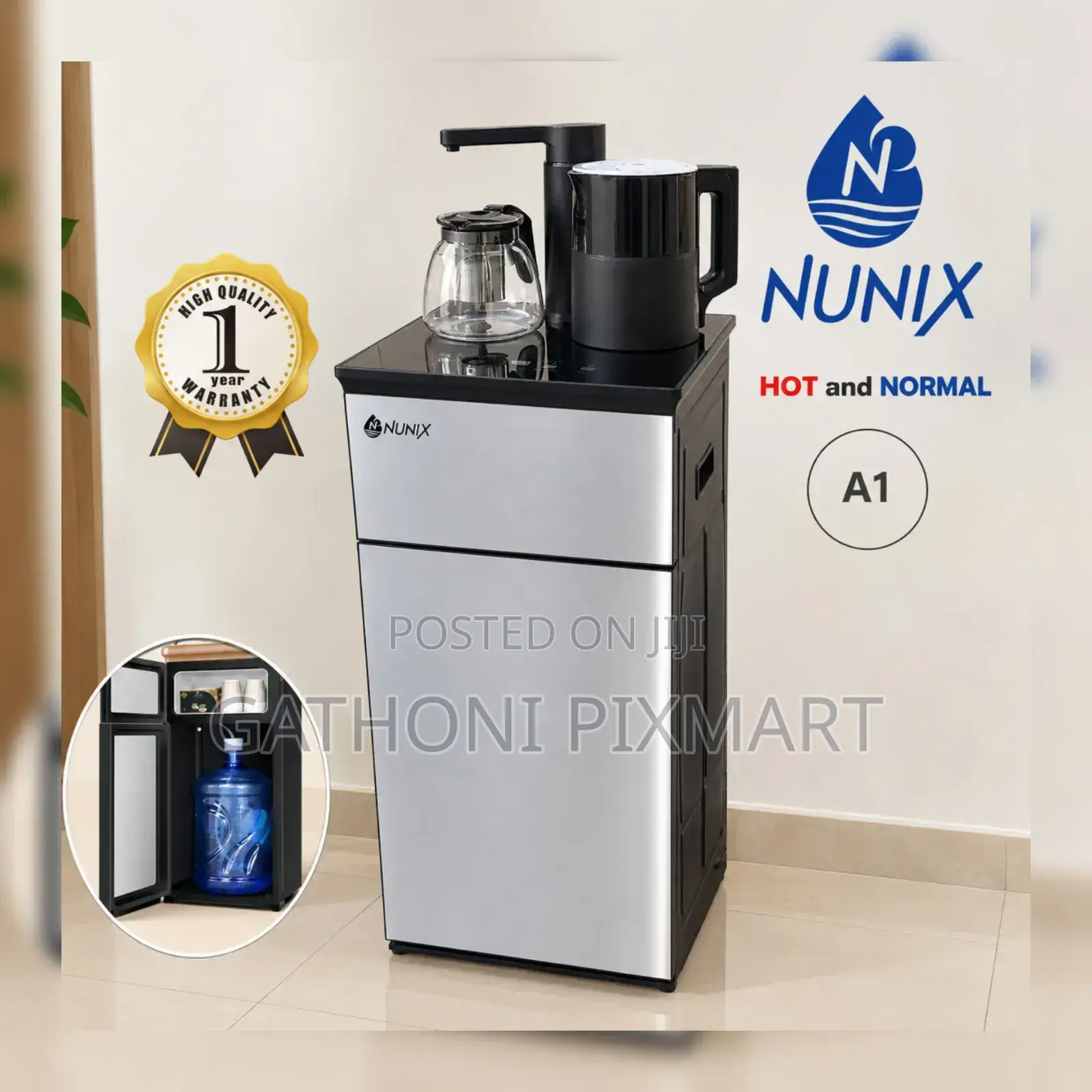 Nunix A1 Hot Normal Water Dispenser – Bottom Loading