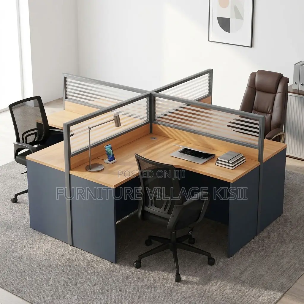 4 Person Curved Work Station