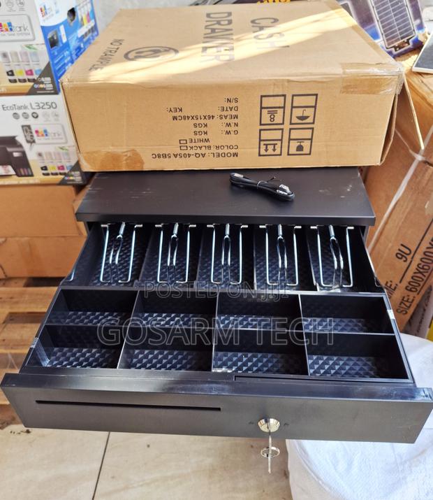 POS Cash Drawer Box With 5-Tray –Secure Lockable Cash Storage Drawer - main view