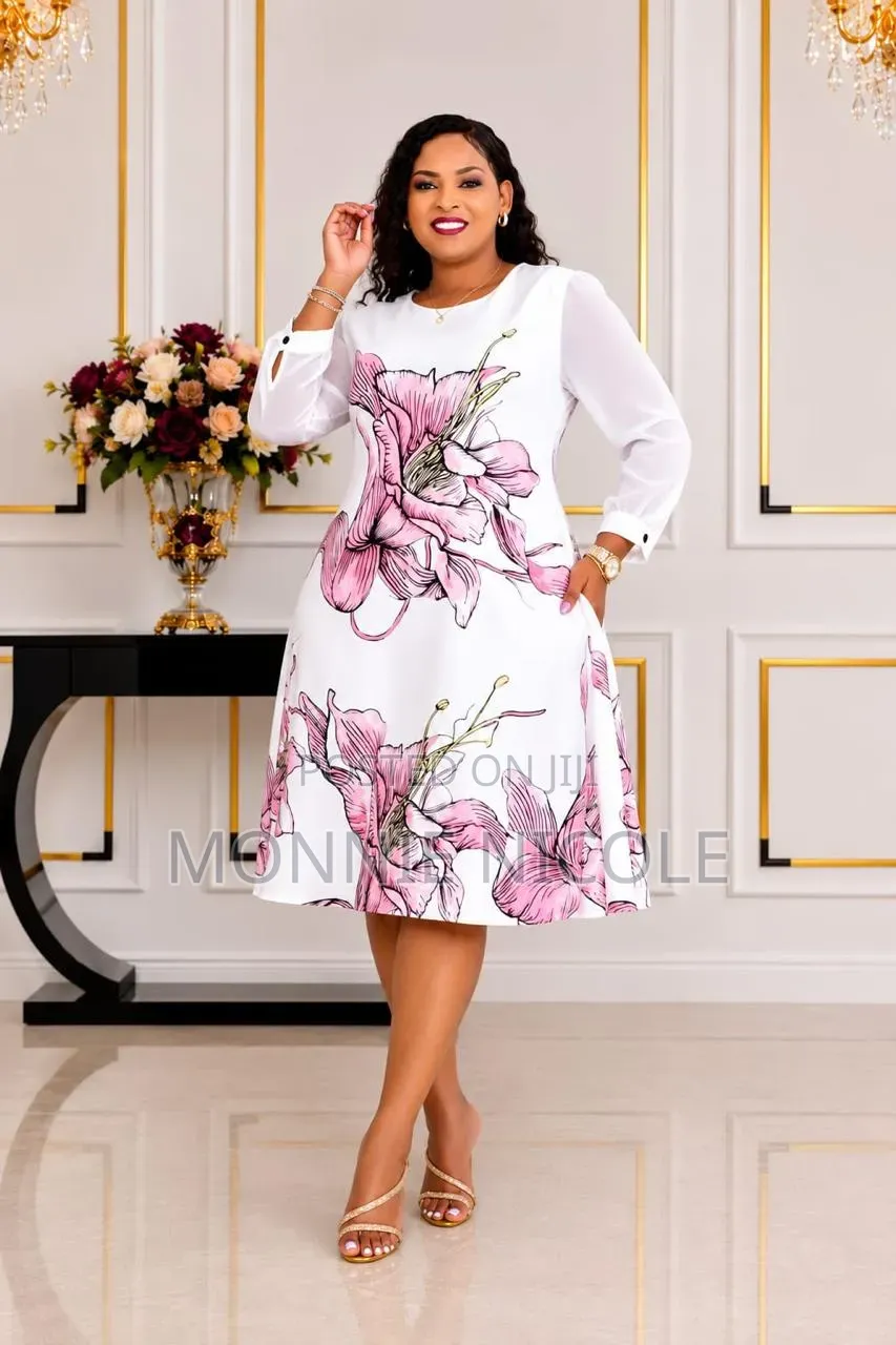 Trendy Fashion Floral-White Shift Dress