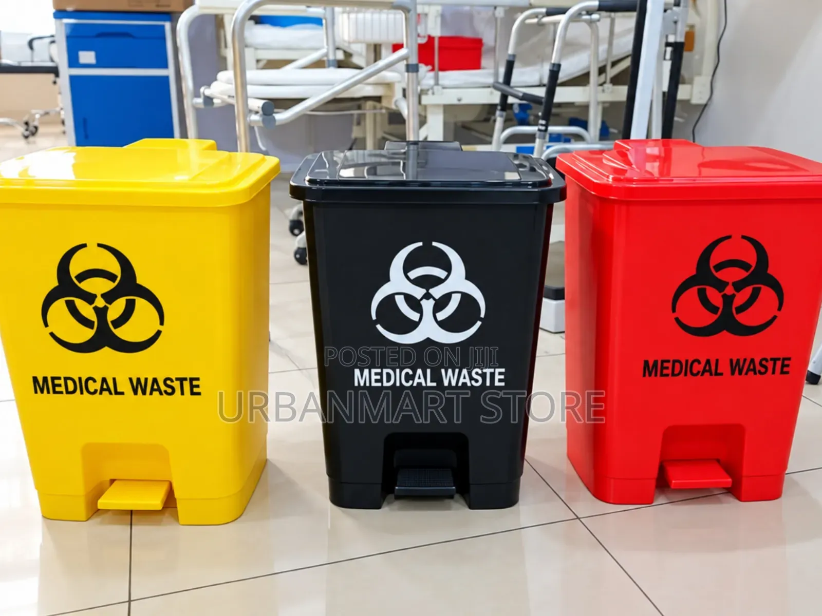 Meical Waste NEL 30L Printed Pedal Bin Strong Waste Bin