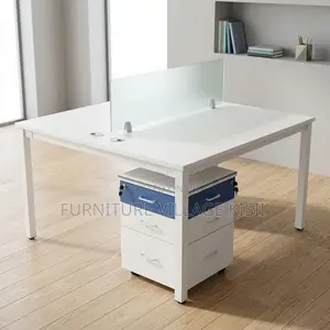 White Modular 2 Way Workstation