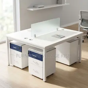 White Modular 2 Way Workstation