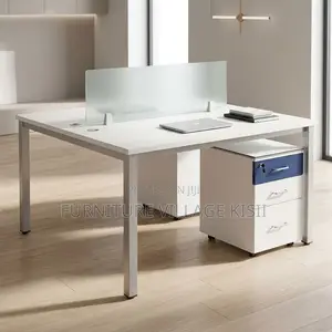 White Modular 2 Way Workstation