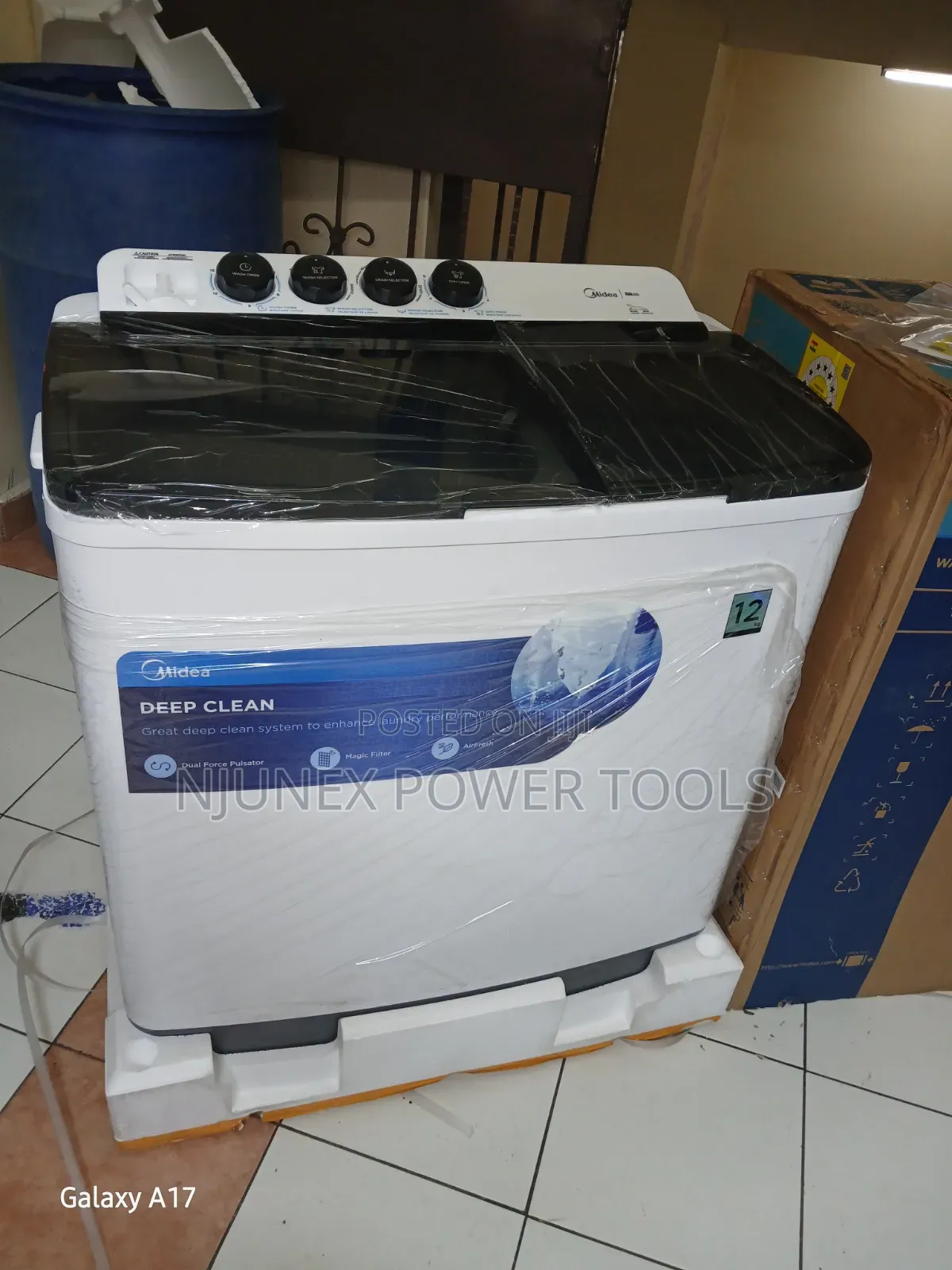 Midea Twin Tub Semi Automatic Washing Machine With Dual Compartments