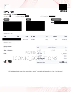 ETIMs Invoice Generation