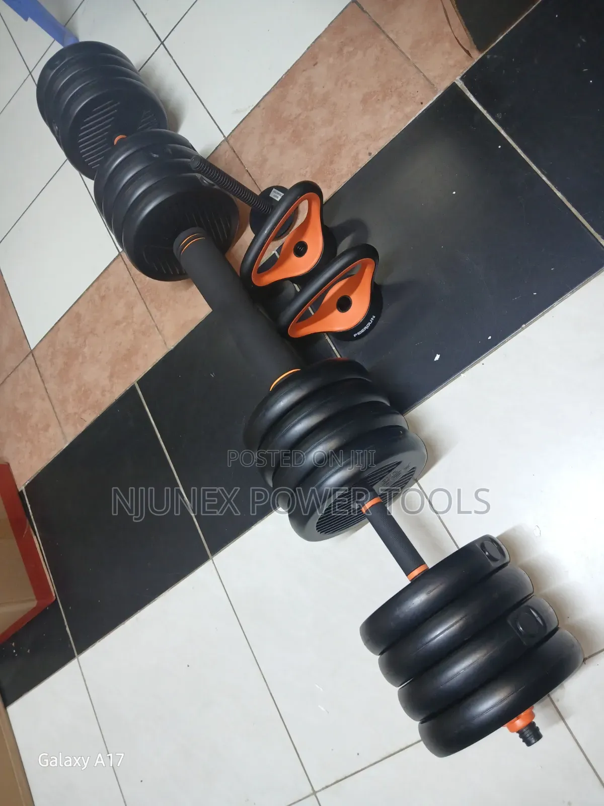 30kg 6-in-1 Adjustable Dumbbell Kettlebell and Barbell Weight Lifting
