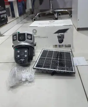 V380 Pro 4G Solar Camera - Dual Lens 2-Screen Display Outdoor PTZ CCTV
