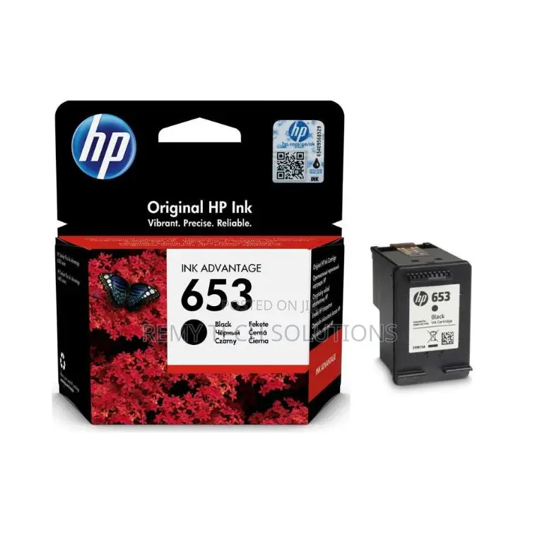 HP 653 Black Original Ink Advantage Cartridge