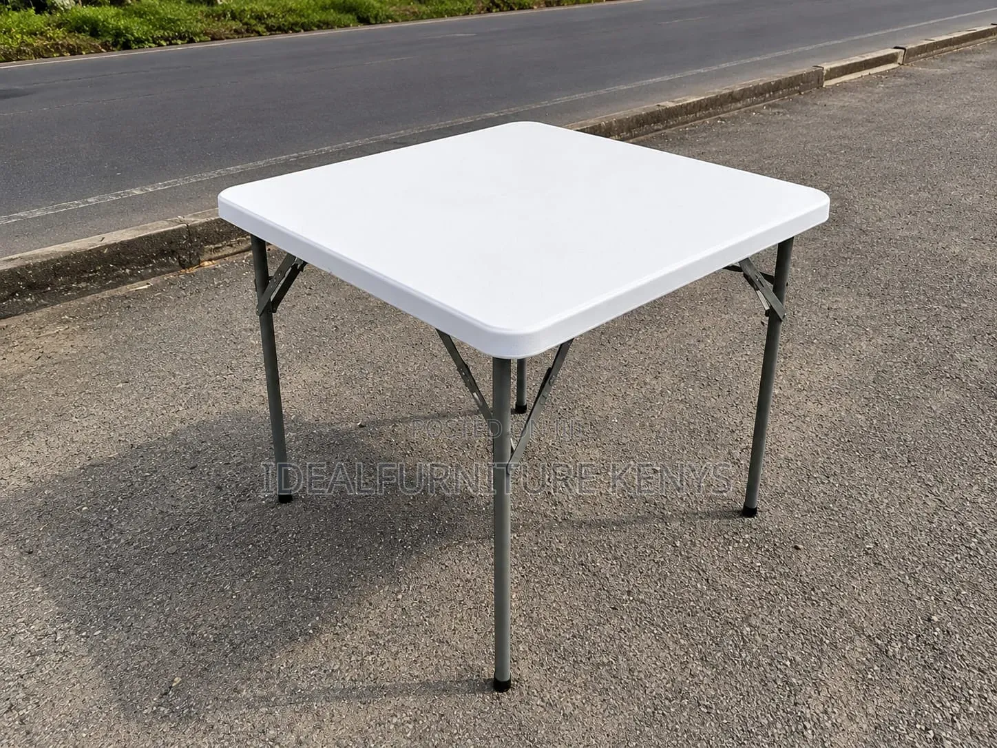 White Square Folding Table