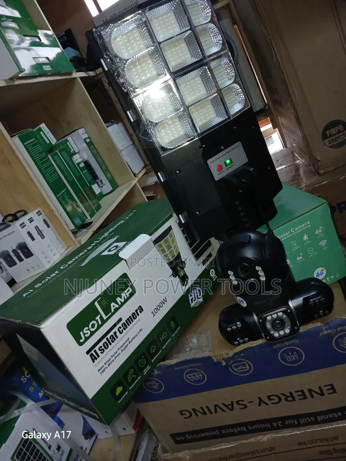 JSOT Lamp 1000W AI Triple Lens Solar Camera and Street Light