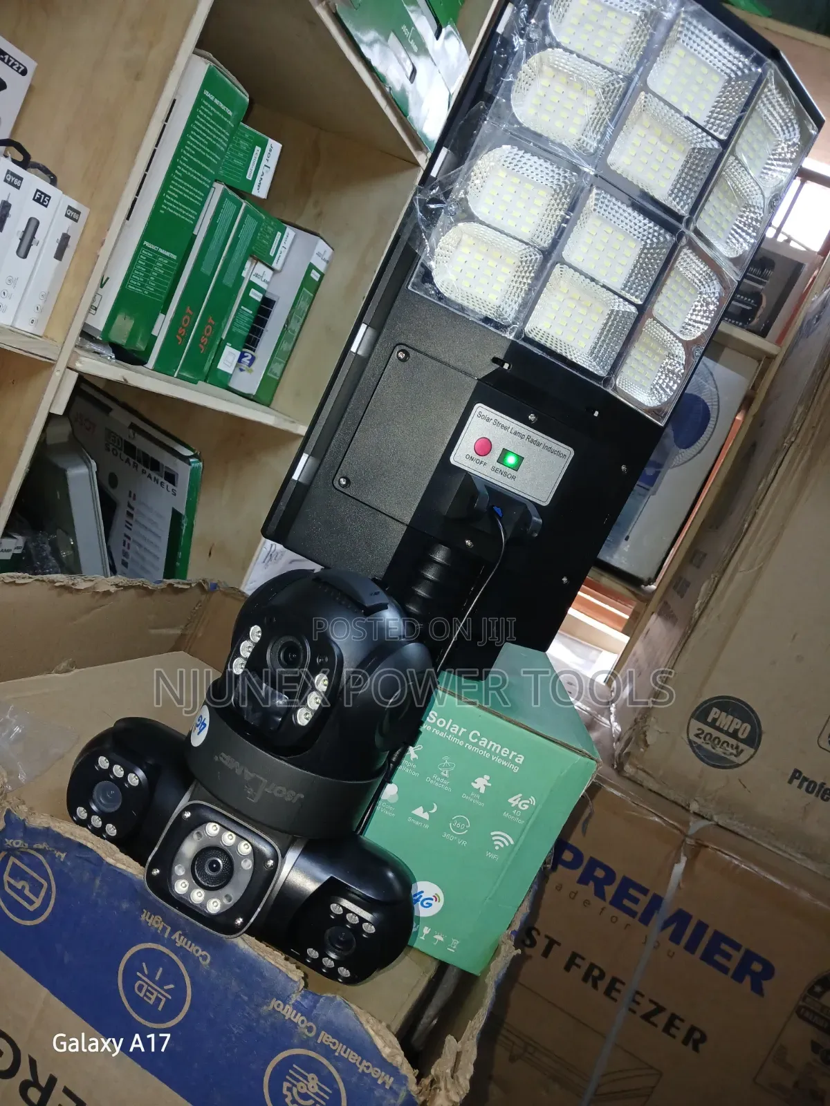 JSOT Lamp 1000W AI Triple Lens Solar Camera and Street Light