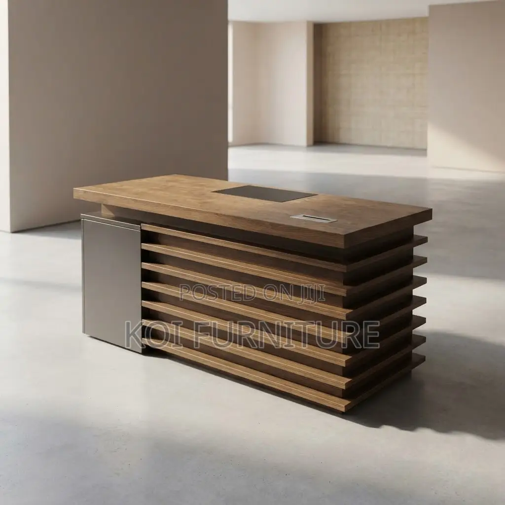 Office Desk; 1.4 Meters Proffesional Golden Home Office Ideal Desk
