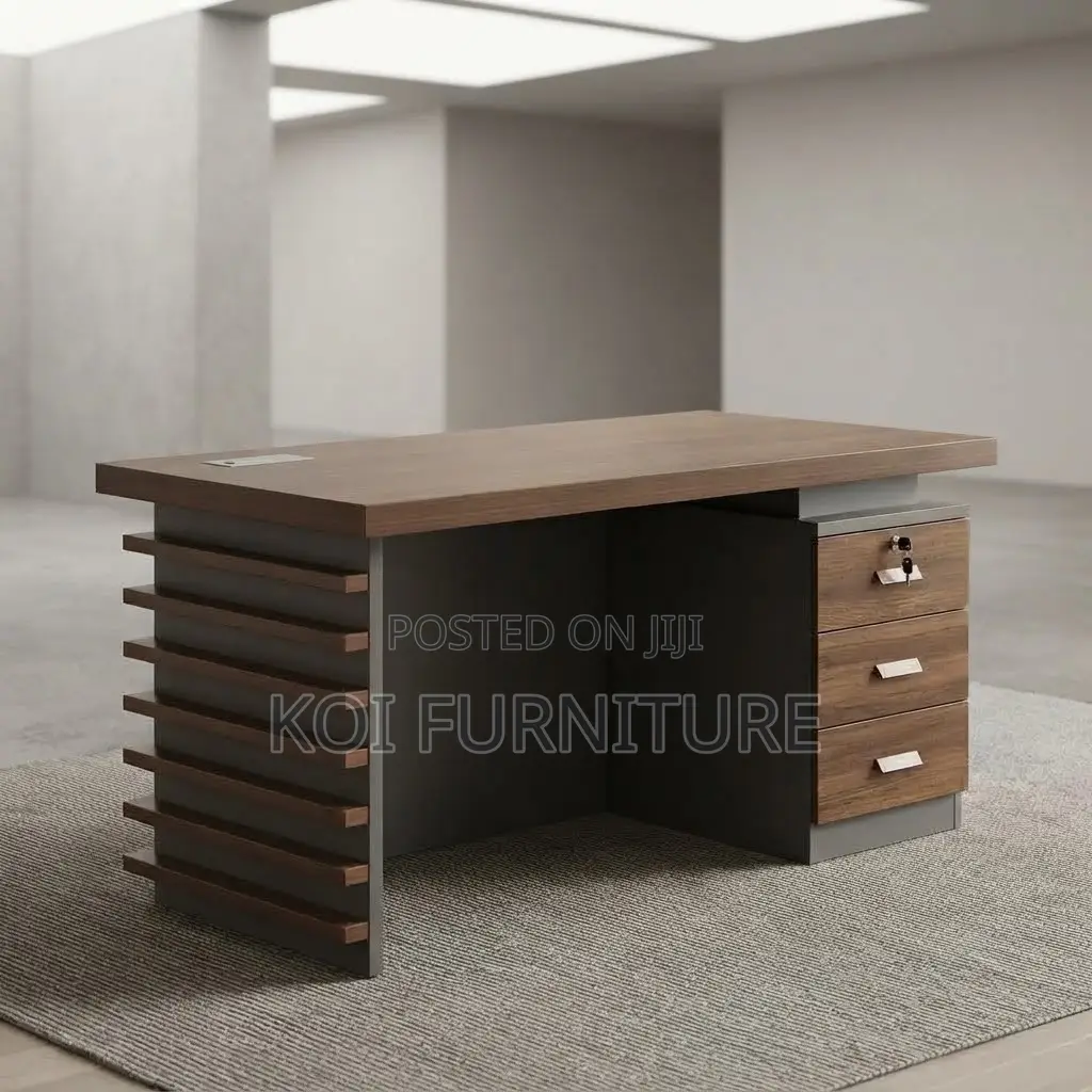 Office Desk; 1.4 Meters Proffesional Golden Home Office Ideal Desk