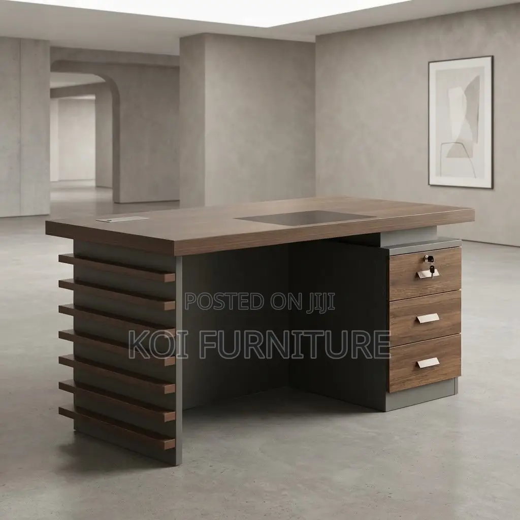 Office Desk; 1.4 Meters Proffesional Golden Home Office Ideal Desk