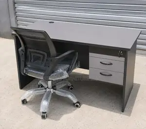 Grey Office Desk With Chair