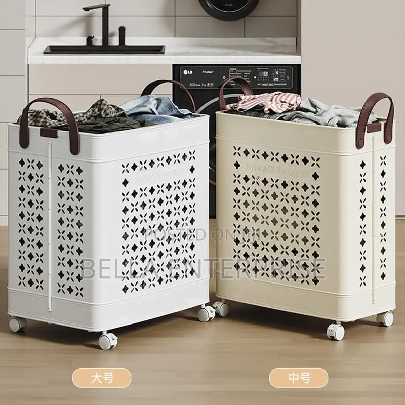 Foldable Multipurpose Hamper Basket With Wheels