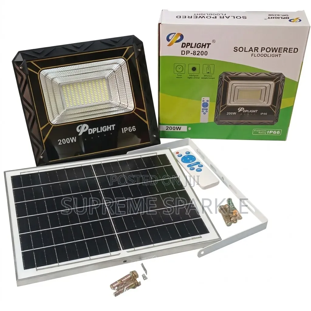 200W DPLIGHT Solar Flood Light DP-8200 18W Panel
