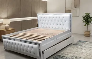 Exquisite Upholstered Platform Bed With Built-in Under-Bed Storage