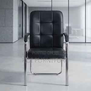 Office Chairs; Padded Leather Visitor Reception Chair