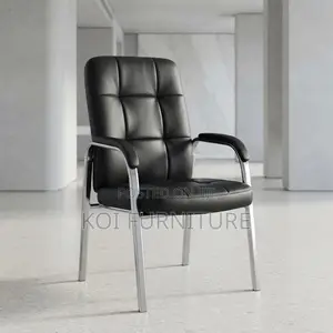 Office Chairs; Padded Leather Visitor Reception Chair
