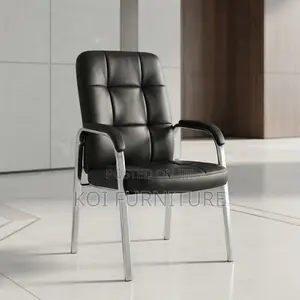 Office Chairs; Padded Leather Visitor Reception Chair