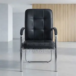 Office Chairs; Padded Leather Visitor Reception Chair