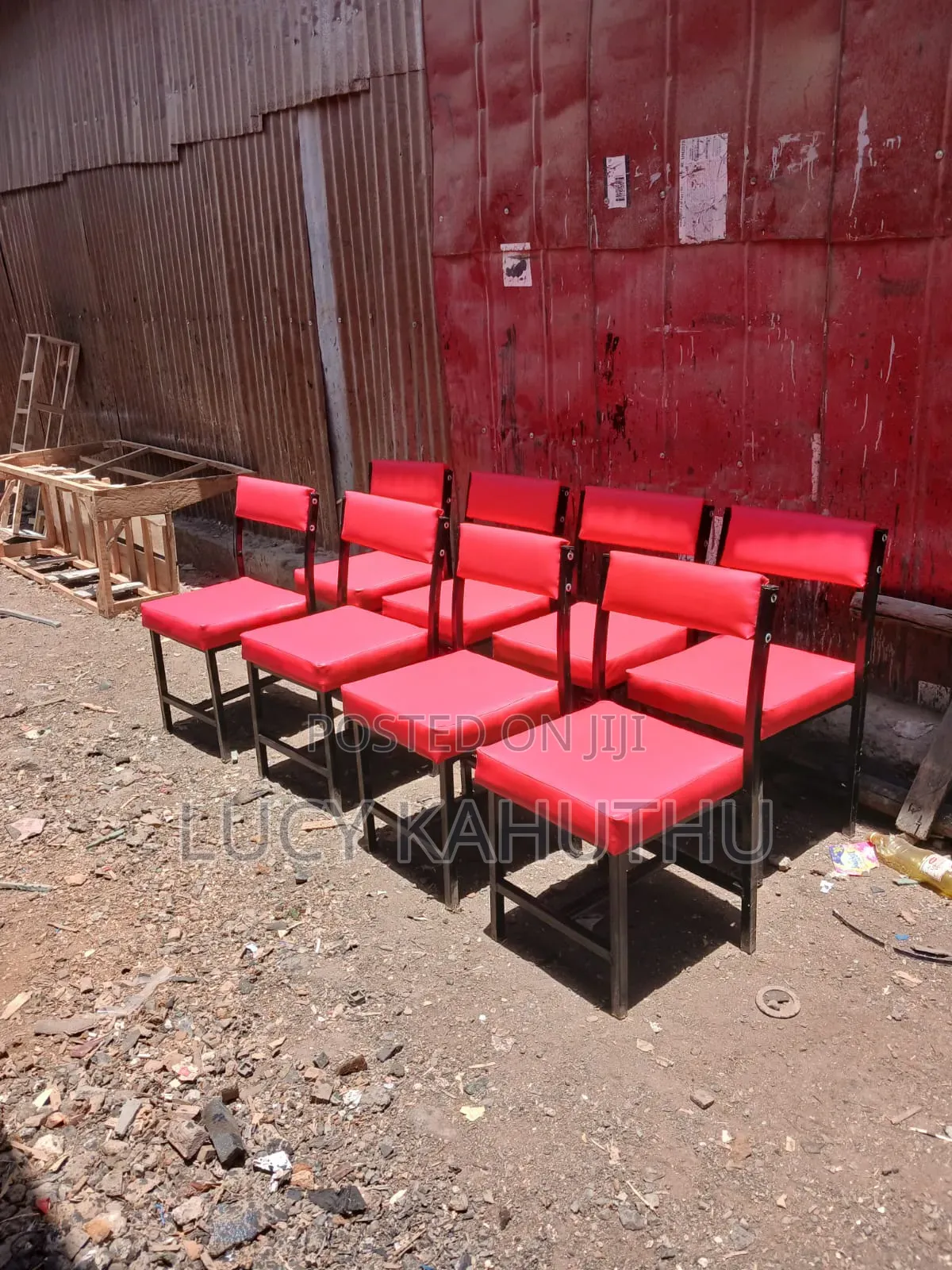 Red Carina Chairs With Support Under