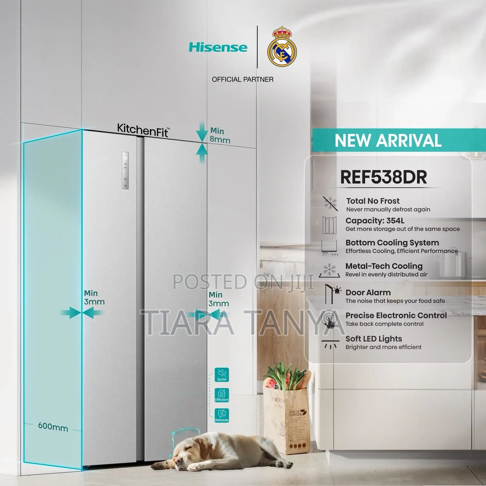 Hisense Side by Side 538dr No Frost Fridge