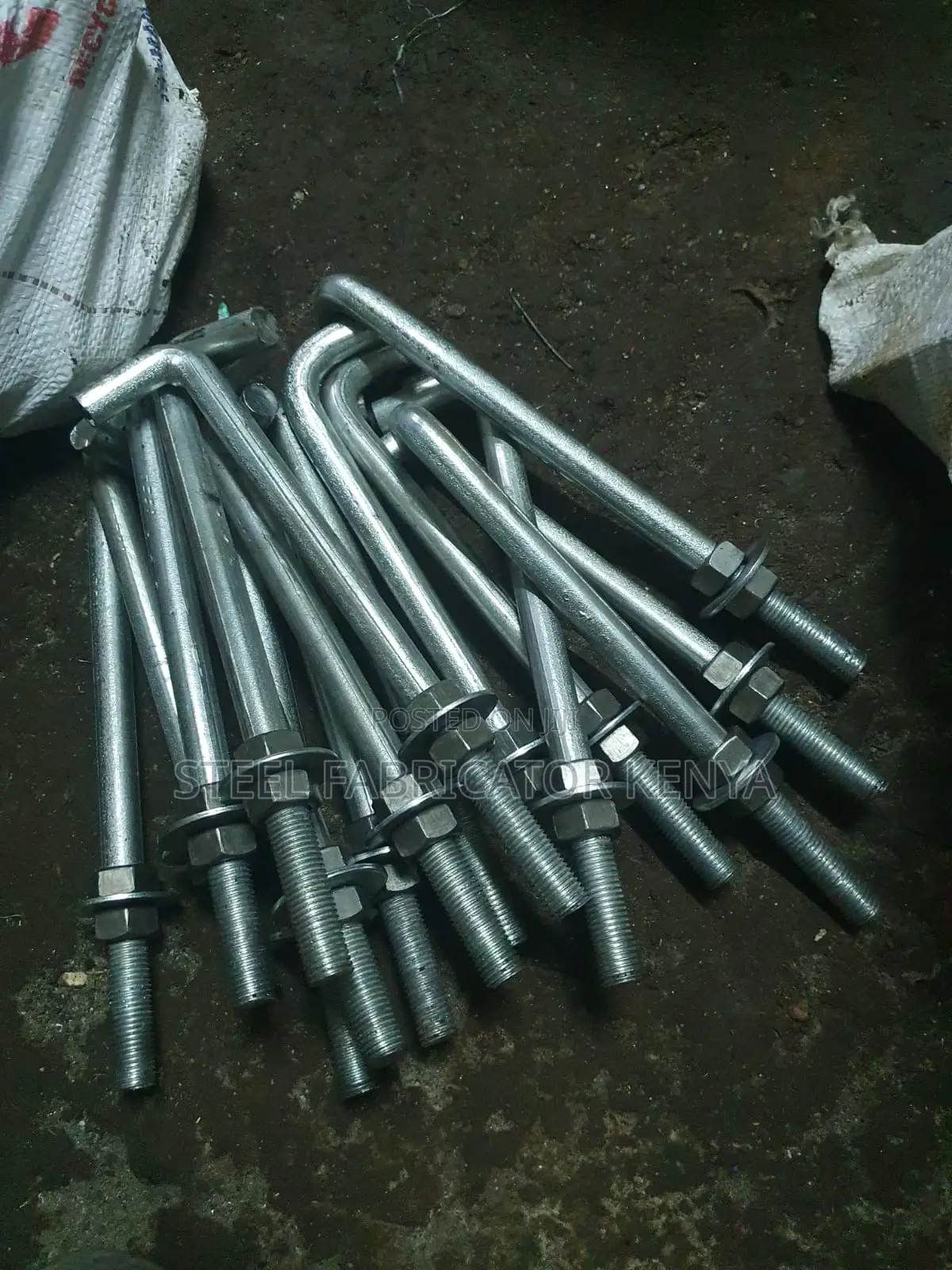 M20 × 1200 Mm J-Bolt – Foundation Anchor Bolt