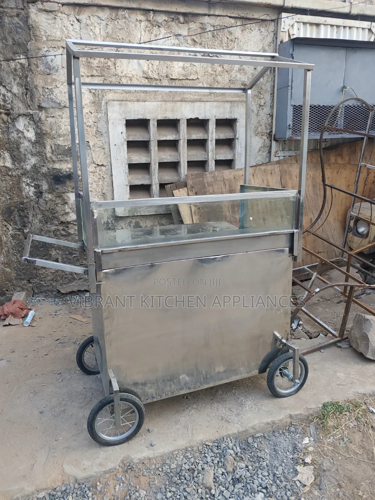 Commercial 3-Basin Gas Food Warmer Food Cart